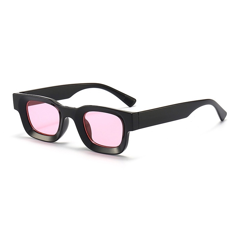 PL-WW005 Kacamata Hitam UV400 Bingkai Kecil Persegi Gaya Vintage Untuk Pria Dan Wanita