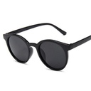 [10111] PL-H007 Korean INS Hot Fashion Bulat Mata Kucing Kacamata Hitam Wanita/Pria Sunglasses MK01 (PL-H007-Black)