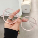 [10467] PL-AR003 Kacamata Gradient Trasnparant Clear Lens Glasses for Women Retro Eyewear (PL-AR003-Pink)