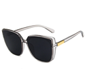 [10470] PL-H011 Kacamata INS Fashion Oversized Square Kacamata Hitam Wanita/Pria (PL-H011-Black/Gray)