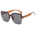 [10594] PL-MX009 Kacamata Hitam Sunglasses Terbaru Bingkai Kotak Oversized H Import Kacamata Fashion (PL-MX009-Leopard)