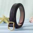 [10751] TP-KL002 Gesper Wanita Tali Pinggang Bahan PU Untuk Wanita / Ikat Pinggang Wanita Belt Retro Fashion (TP-KL002-Gold/Black)