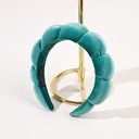 [10792] BD-A001 Bando Shell Busa Tebal Jumbo Fluffy Empuk Polos Bandana Cloud Style Gaya Korea Fashion Head Band Aksesoris Rambut Wanita (BD-A001-Tosca)