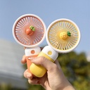 [10886] K-AP001 Kipas Angin Genggam Mini Portable Bentuk Buah / Kipas Angin Tangan Bahan Silikon / Mini Fan / Kipas Lipat Portable (K-AP001-Orange)