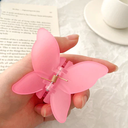 [10895] JR-A009 Jepit Rambut Kupu-Kupu Doff Motif Matte Gaya Fashion Korea Import (JR-A009-Pink)