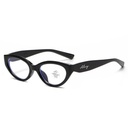 [10926] PL-H033-P1 Kacamata Premium Eksklusif Cat Eye Stylish Lensa Anti Silau UV400 Gaya Retro (PL-H033-P1-Black/Clear)