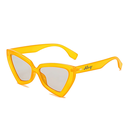 [10938] PL-WW018-P1 Kacamata Premium Eksklusif Wanita Retro Cat Eye Klasik Minimalis New Edition (PL-WW018-P1-Yellow)