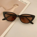 [10951] PL-H036 Kacamata Cateye Lensa Hitam Anti Uv Sunglasses Mata Kucing Aksesoris Fashion (PL-H036-Black/Tea)