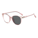 [10974] PL-ARPT006 Kacamata Photocromic Pria/Wanita Fashion Anti Radiasi Lensa Transparan Sunglasses (PL-ARPT006-Pink)