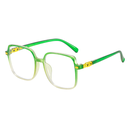 [10995] PL-AR011 Kacamata Anti Radiasi Persegi Kacamata Style Korea Bingkai Retro Petak Eyeglasses (PL-AR011-Green)