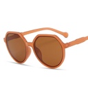 [11092] PL-H041 Kacamata Hitam Frame Hexagon Korean Retro Elegan Fashion (PL-H041-Milk Tea/Tea)