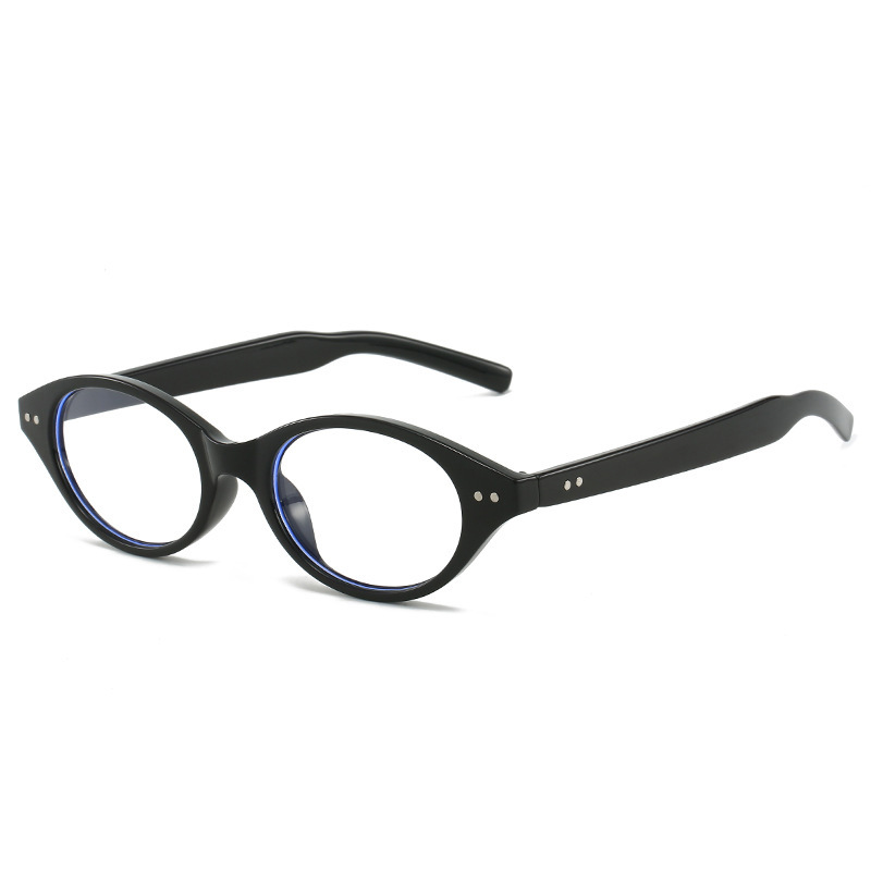 PL-AR017 Kacamata Retro Korean Style Bingkai Oval Kecil Anti Radiasi