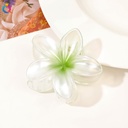 [11103] JR-A015 Jepit Rambut Bunga Kamboja Bali Aksesoris Jedai Korean Style Motif Transparan Bahan Akrilik (JR-A015-Green)