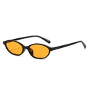 [11160] PL-H047 Kacamata Hitam Fashion Oval Retro Korean Look Sunglasses Vintage Fashion Wanita (PL-H047-Bright/Orange)