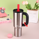 [11308] BM-S002 Botol Minum Tumbler Stainless Steel Lucu Viral Tahan Panas dan Dingin 1200 ML (BM-S002-Black)
