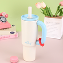 [11309] BM-S002 Botol Minum Tumbler Stainless Steel Lucu Viral Tahan Panas dan Dingin 1200 ML (BM-S002-White)