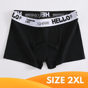 [10131] P-CD006 Boxer Pakaian Dalam Pria Dewasa Fashion Men Hello On Me Cook High Quality Remaja Jumbo Bahan Katun Lembut (P-CD006-Black 2XL)