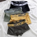 [11453] P-CD006 Boxer Pakaian Dalam Pria Dewasa Fashion Men Hello On Me Cook High Quality Remaja Jumbo Bahan Katun Lembut (P-CD006-P-Green 4XL)