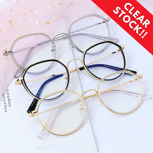 M-AR001 Kacamata Pria/Wanita-Fashion-Retro Anti Radiasi Metal-Sunglasses-Korea K105