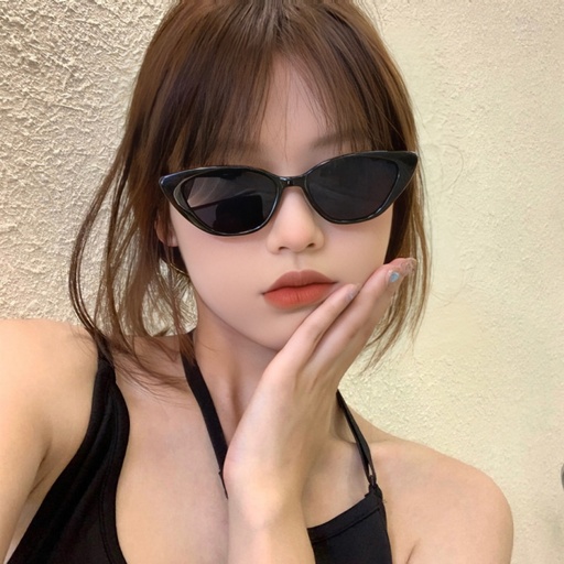 PL-H036 Kacamata Cateye Lensa Hitam Anti Uv Sunglasses Mata Kucing Aksesoris Fashion