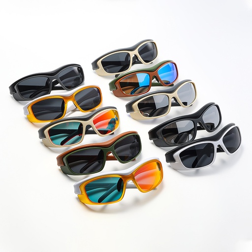 PL-H043 Kacamata Hitam Fashion Pria Sport Modren Retro Y2K Anti Silau