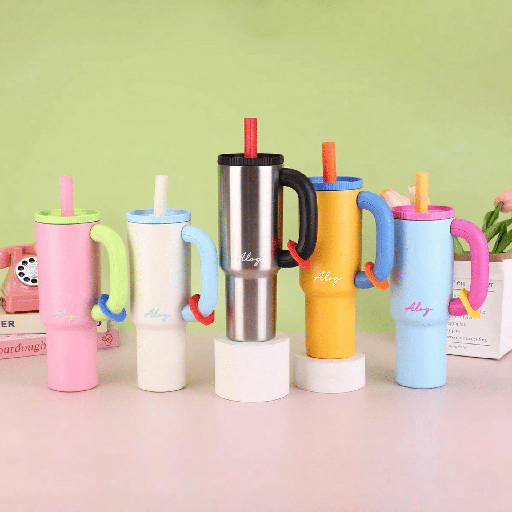 BM-S002 Botol Minum Tumbler Stainless Steel Lucu Viral Tahan Panas dan Dingin 1200 ML