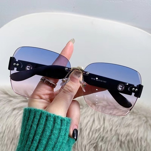PL-MX012 Kacamata bulat Hitam No frame Women Sunglasses New Arrival Import Kacamata Gaya Fashion